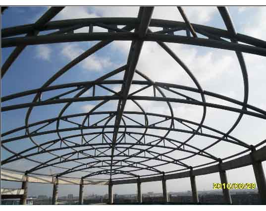 邓州中煤朔州宾馆管桁架工程